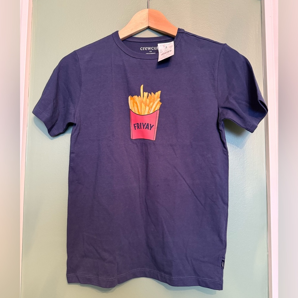 Crewcuts Navy T-Shirt with Fry Graphic